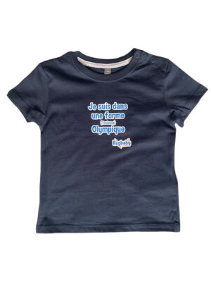 T-Shirt bouton marine "Je suis dans une forme (Toulouse) Olympique"