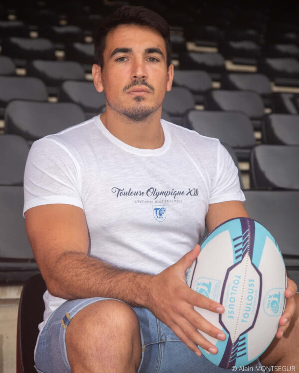 T-Shirt "TOULOUSE OLYMPIQUE XIII" BLANC