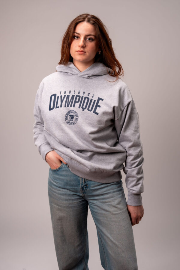 Sweat à Capuche Gris 2025